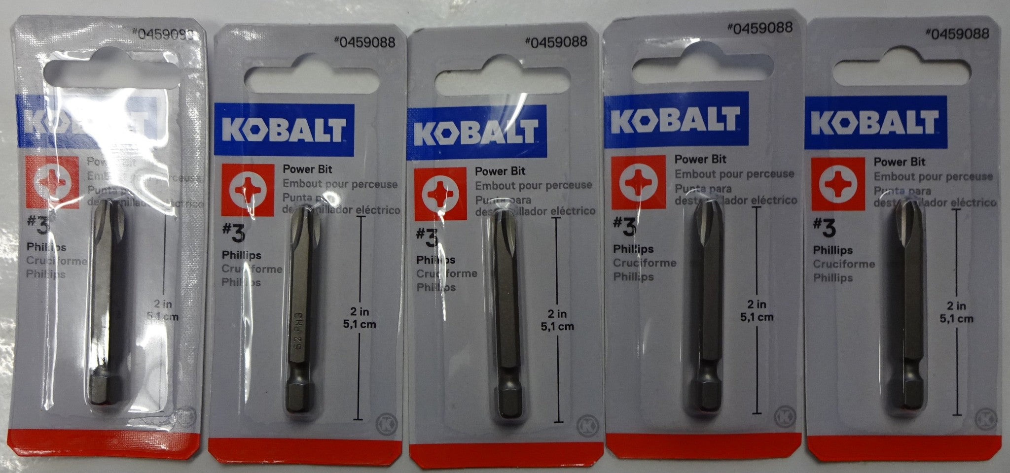 Kobalt 0459088 #3 Phillips 2” Power Bit 5packs Hot on Sale