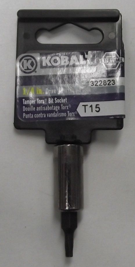 Kobalt 23764 1/4″ Drive T-15 Torx Bit Socket 1/4″ Drive USA Online Sale
