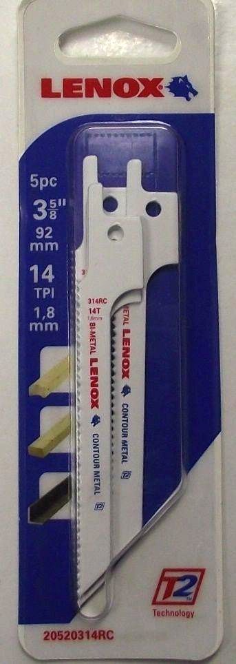 Lenox 20520314RC 3-5/8″ X 14 Tpi Reciprocating Saw Blades 5-Pack USA Online Sale