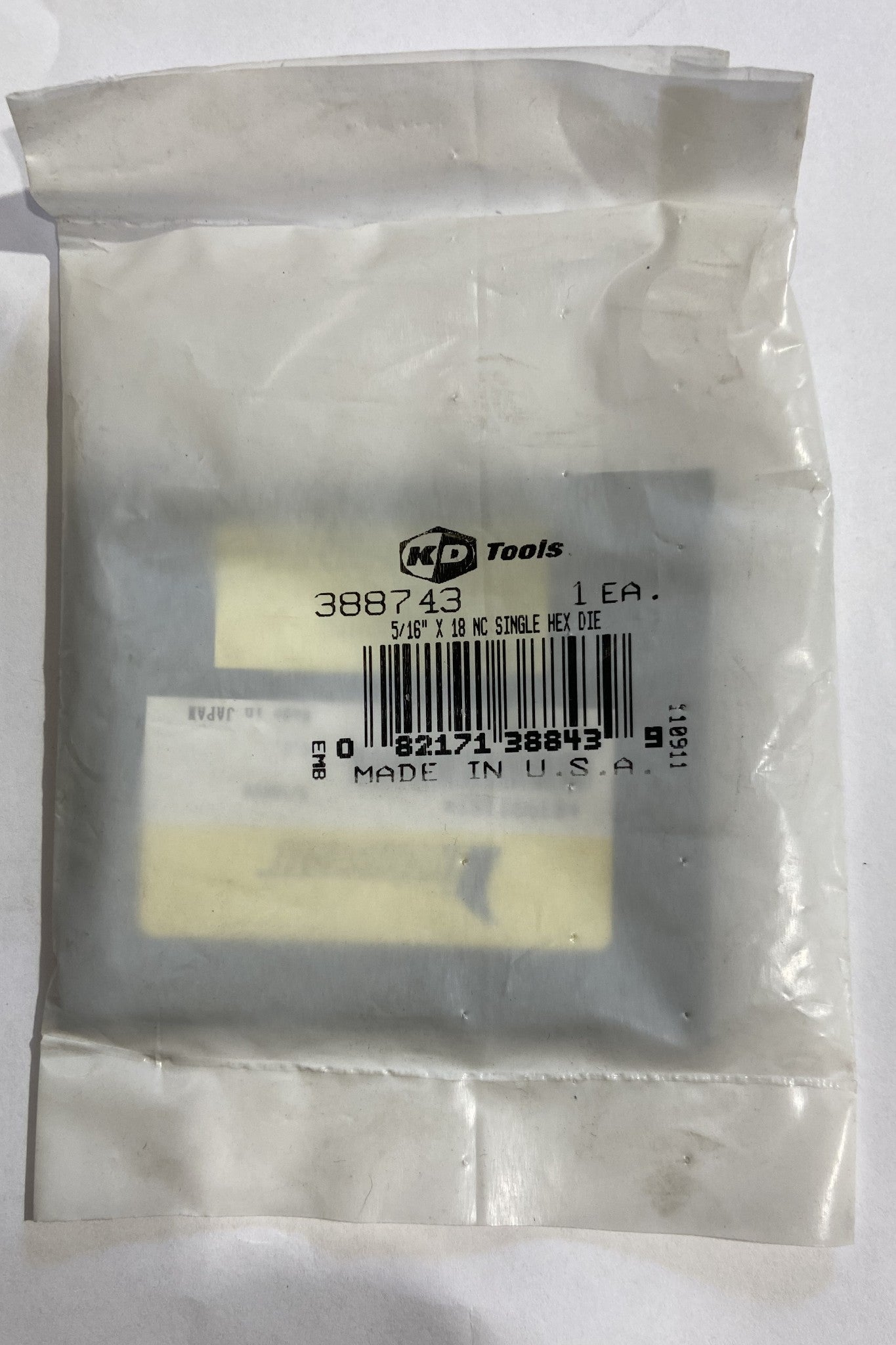 KD 388743 5/16″ X 18 NC Single Hex Die USA #9 Online Sale