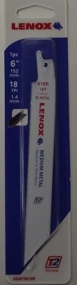 LENOX 20567S618R 6″ x 18TPI Metal Cutting Reciprocating Saw Blade – 1pc USA on Sale