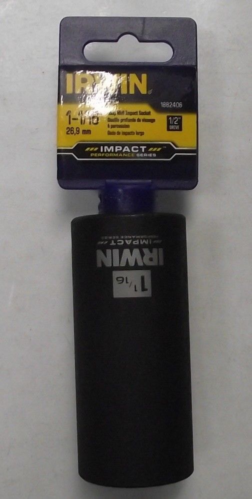 IRWIN Tools 1882406 1-1/16″ Impact Series 1/2″ Drive 6pt Deep Well Socket Online Hot Sale