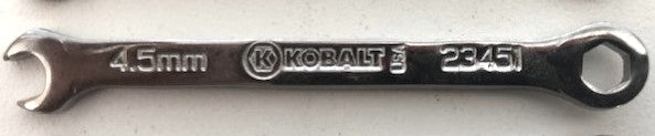Kobalt 23451 4.5mm Metric Midget Combination Wrench USA Online now