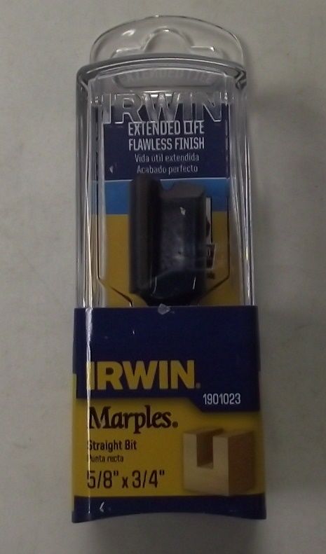 Irwin Tools 1901023 Marples 5/8″ x 3/4″ Long Straight Router Bit 1/4″ Shank Online now