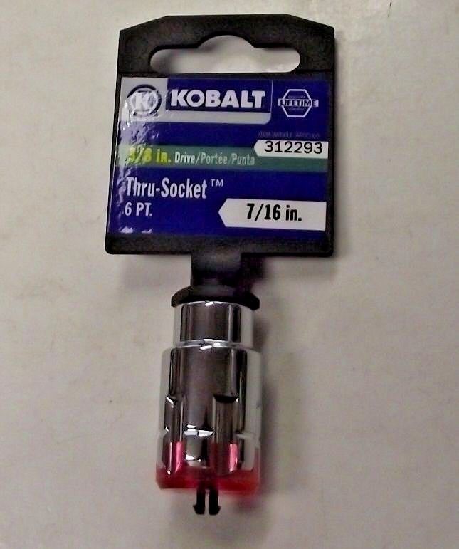 Kobalt 22102 7/16″ Thru-Socket 3/8″ Drive SAE 6 Point Socket Fashion