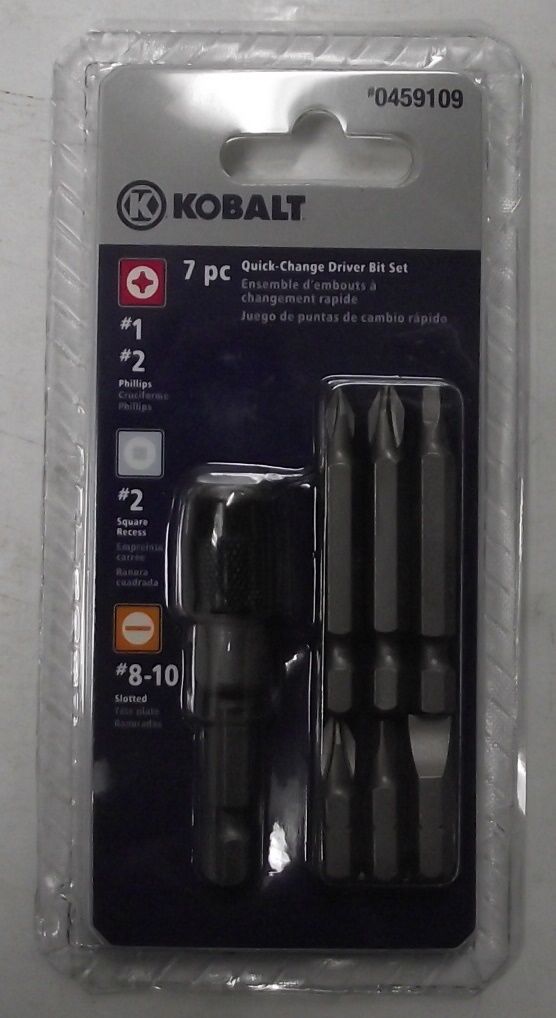 Kobalt 1873539 7p High Grade Tool Steel Screwdriver Bit Set Magnetic Drive Guide Hot on Sale