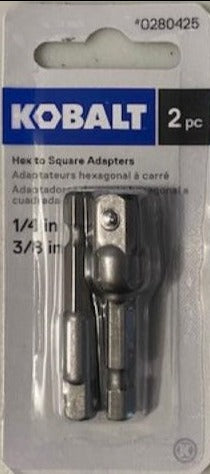 Kobalt 0280425 2 Piece 1/4 – 3/8 Hex To Square Socket Adapters Fashion