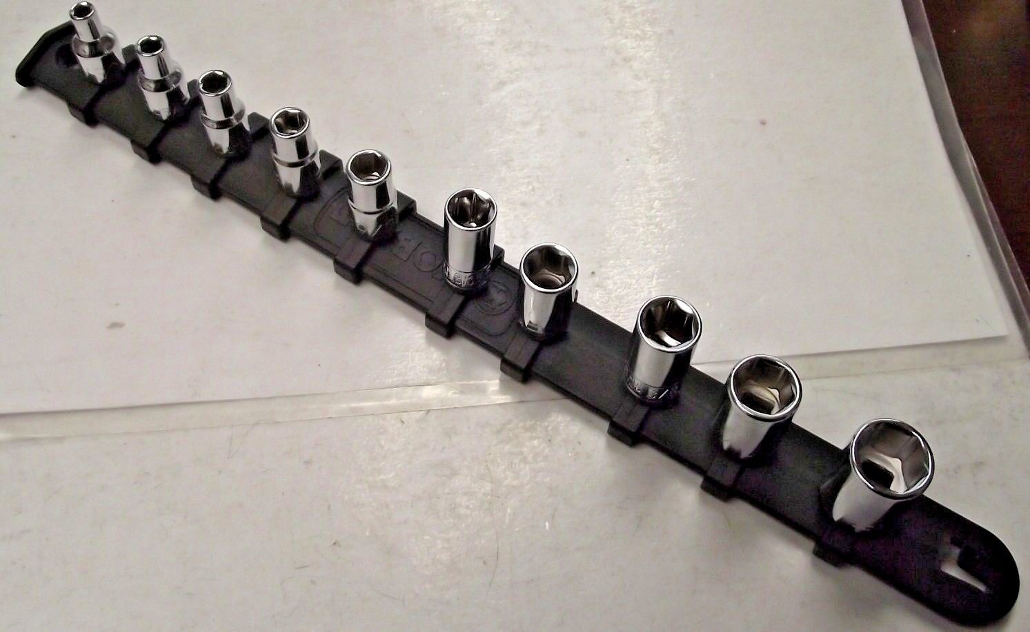Kobalt Socket Rail & OEM 10 Piece 1/4″ Drive SAE 6 Point Socket Set K10SAE USA Online