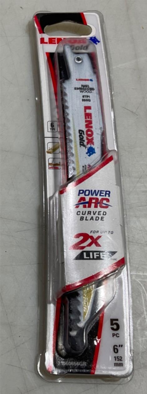 Lenox 21060656GR Gold Power Arc curved blade reciprocating saw blade 5pk #36 Discount