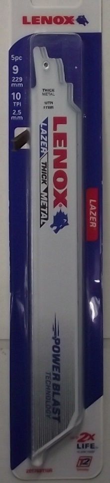 LENOX 201769110R 9″ x 10TPI LAZER Metal Cutting Recip Saw Blades 5pk USA Online