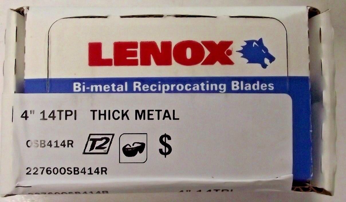 Lenox 22760OSB414R 4″ x 14 TPI Reciprocating Blades For Thick Metal 50 Pack USA Online now