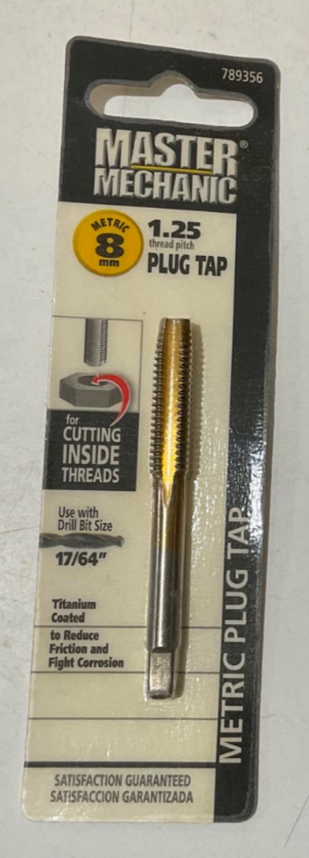 Master Mechanic 789356 8mm 1.25 Titanium Coated Plug Tap Sale