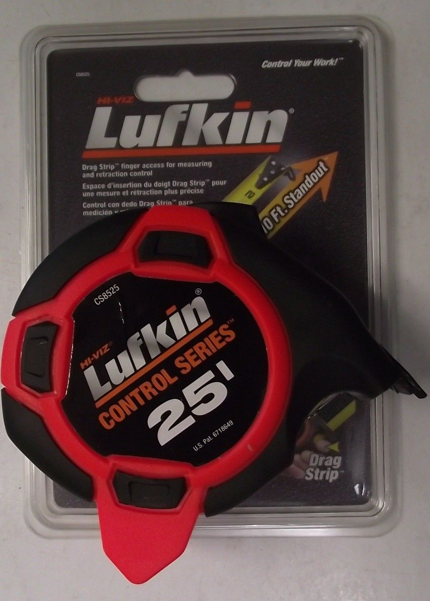 LUFKIN CS8525 Control Series HI-VIZ Orange 1-3/16″ x 25′ Foot Tape Measure Online Hot Sale