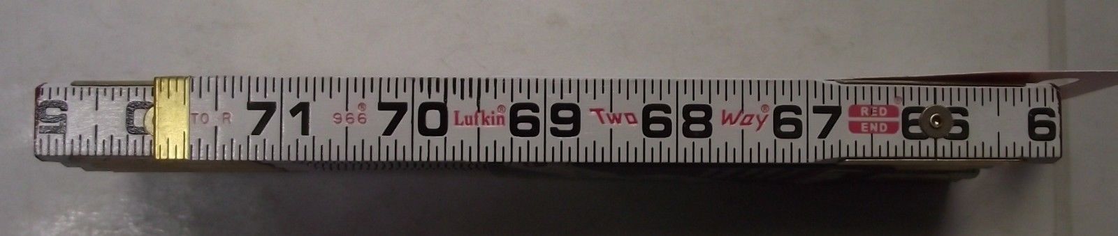 Lufkin 966N 5/8 ” X 6  Two Way Folding Rule Flat Inside Markings Red End on Sale