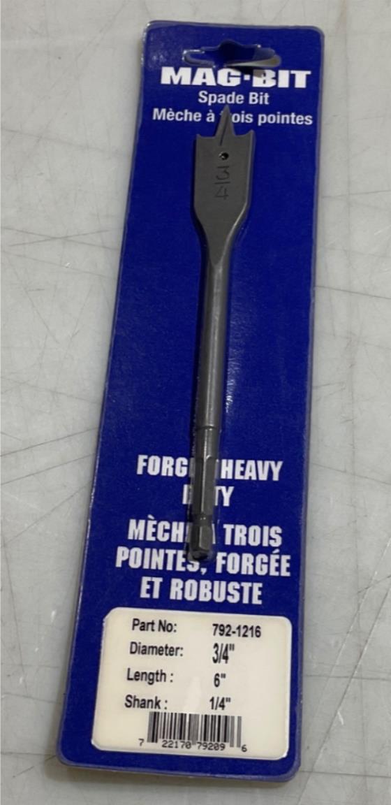 Mag-Bit 792-1216 3/4″ x 6″ Spade bit Supply