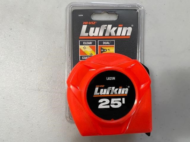 Lufkin L625N Orange Yellow Clad Power Return Measure Tape 1 in. x 25 ft. Discount