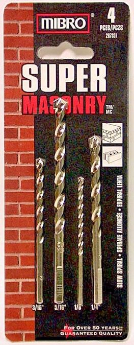 Mibro 267351 4 Piece Super Masonry Drill Bits Hot on Sale