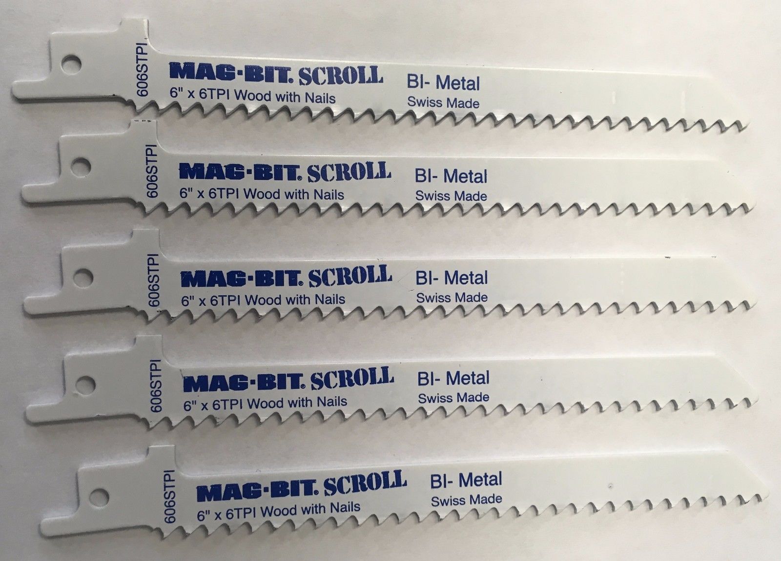 Mag-Bit x Bosch 2608656848 606STPI 6″ x 6TPI Bi-Metal Scroll Recip Saw Blade 5pc Online Hot Sale