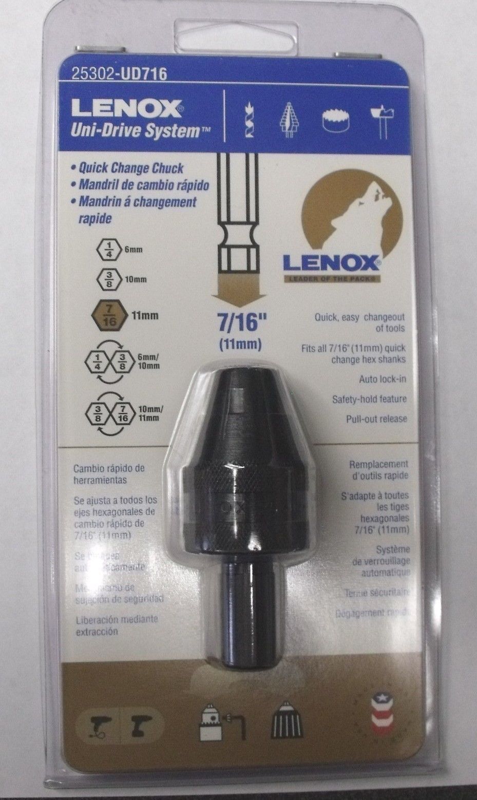 Lenox Uni-Drive 7/16″ Quick Change Chuck 25302-UD716 USA Online Hot Sale