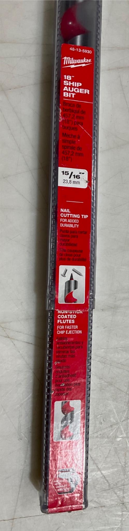 Milwaukee 48-13-5930 18″ Ship Auger Bit #B18 Sale